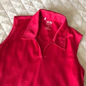 Adidas ClimaCool Pink Sleeveless Golf Polo M EUC